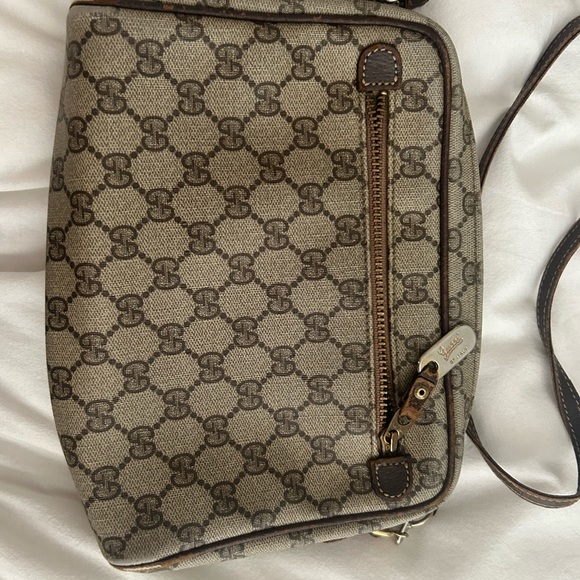 Vintage Gucci GG Monogram Supreme Sherry Web Ophidia Camera Crossbody Bag - Picture 2 of 8